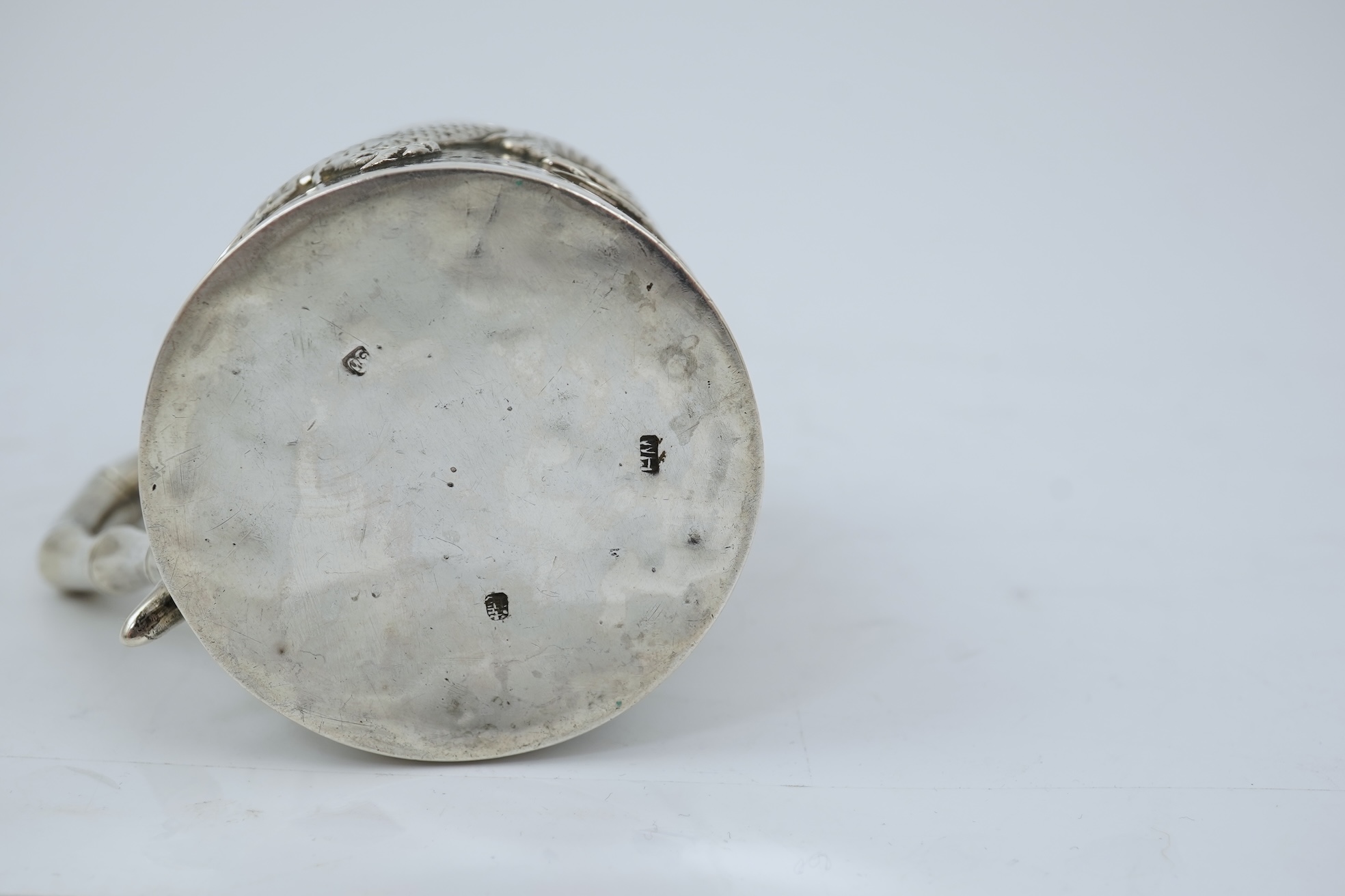 A late 19th/early 20th century Chinese Export silver small mug, by Wang Hing, Hong Kong
